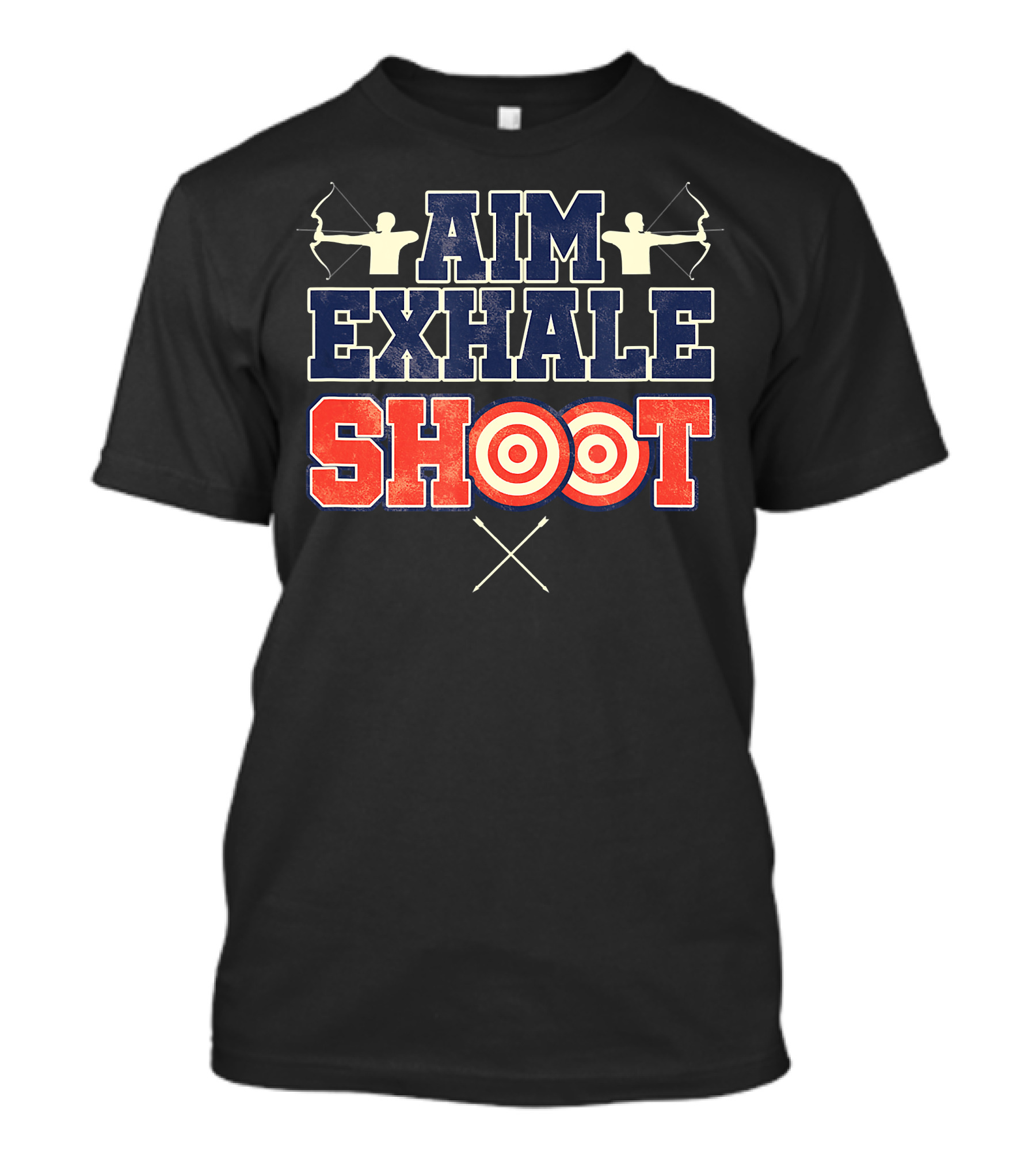 Aim Exhale Shoot Bow And Arrow Archery Target T-Shirt