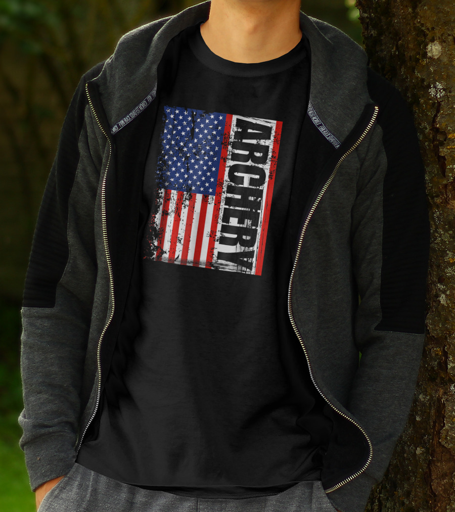 Archery American Flag Archery T-Shirt