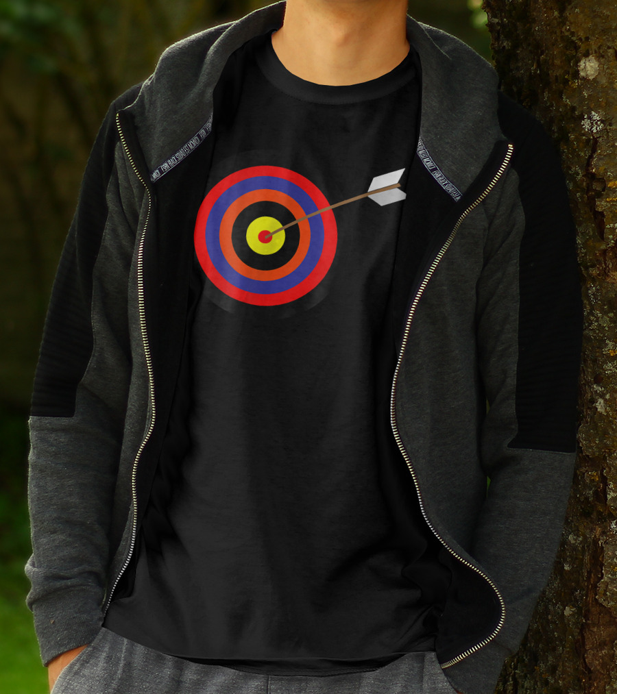 Archery Bullseye Hits The Spot Arrow Target T-Shirt