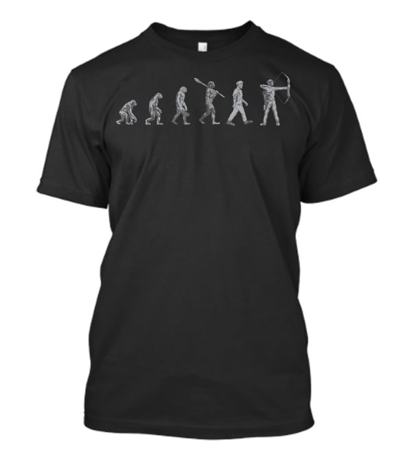 Archery Evolution Funny Arc Humor Bow And Arrow Progression T-Shirt