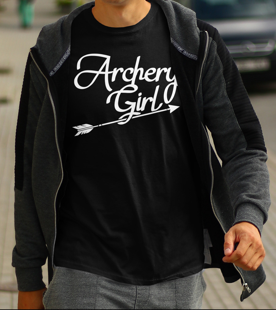 Archery Girl Arrow Typography T-Shirt