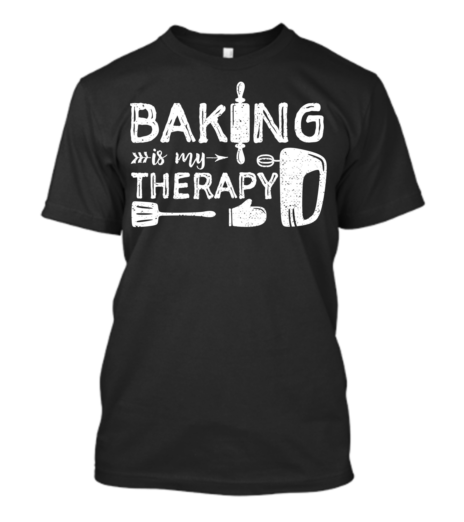 Baking Is My Therapy Rolling Pin Mixer Spatula Oven Mitt T-Shirt