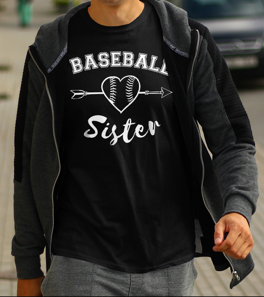 BASEBALL SISTER HEART ARROW FAMILY T-Shirt