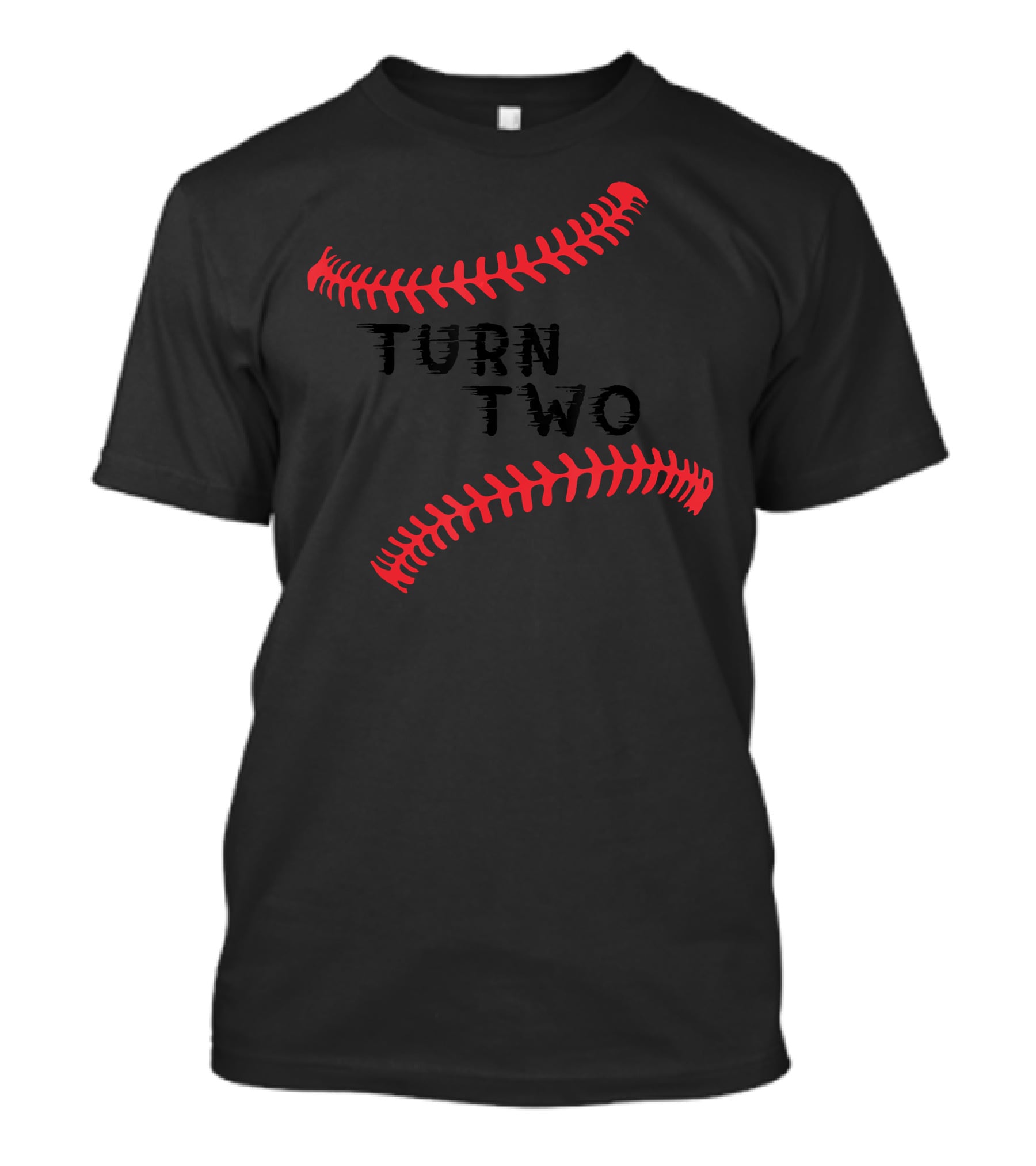 Turn Two Double Play Baseball Stitch T-Shirt