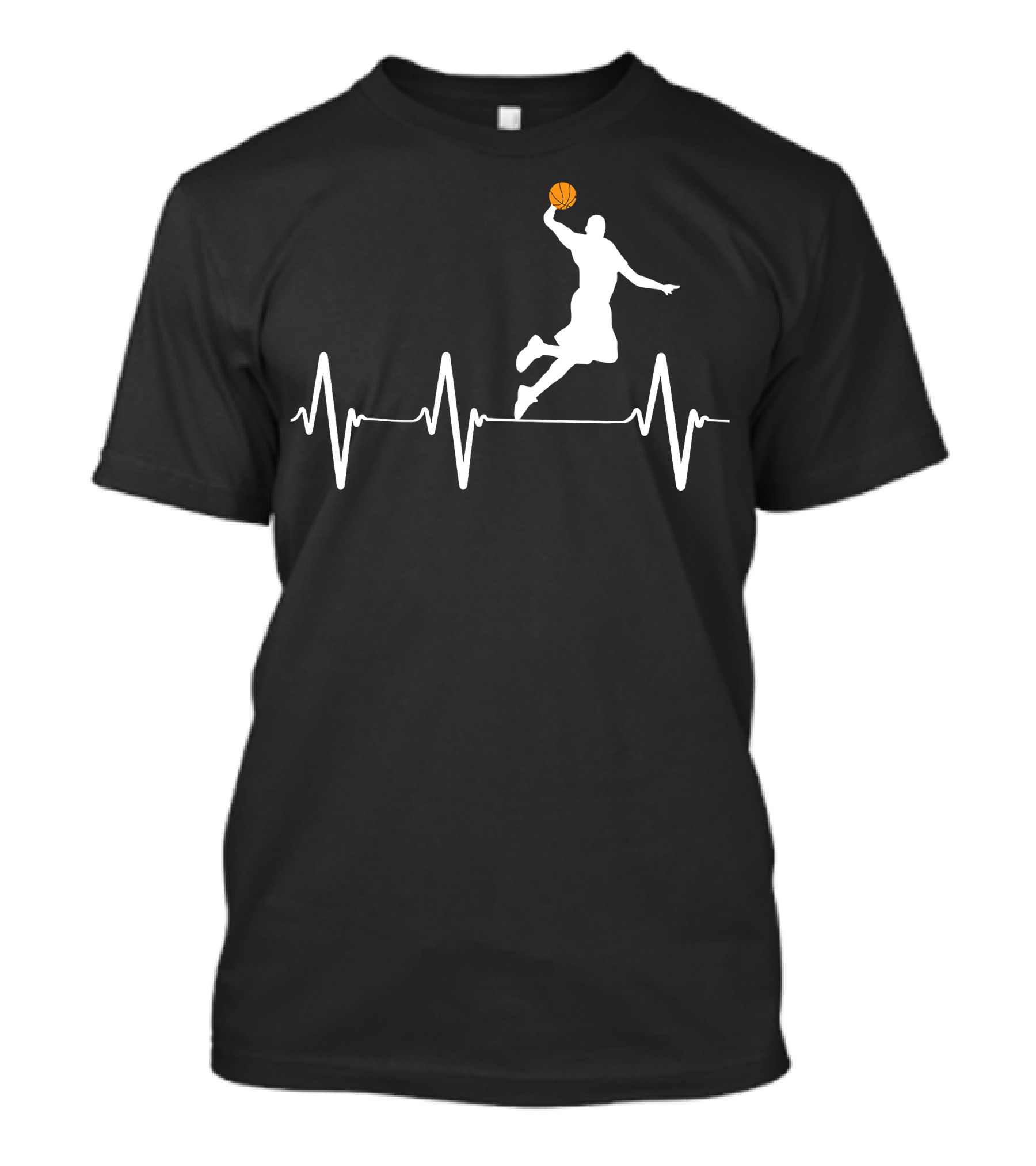 Basketball Dunk Heartbeat Silhouette Pulse T-Shirt