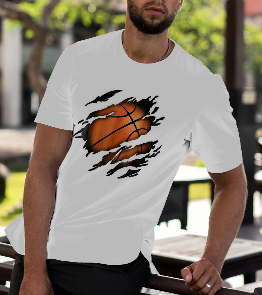 Basketball In Me Basketball Ripped T-Shirt