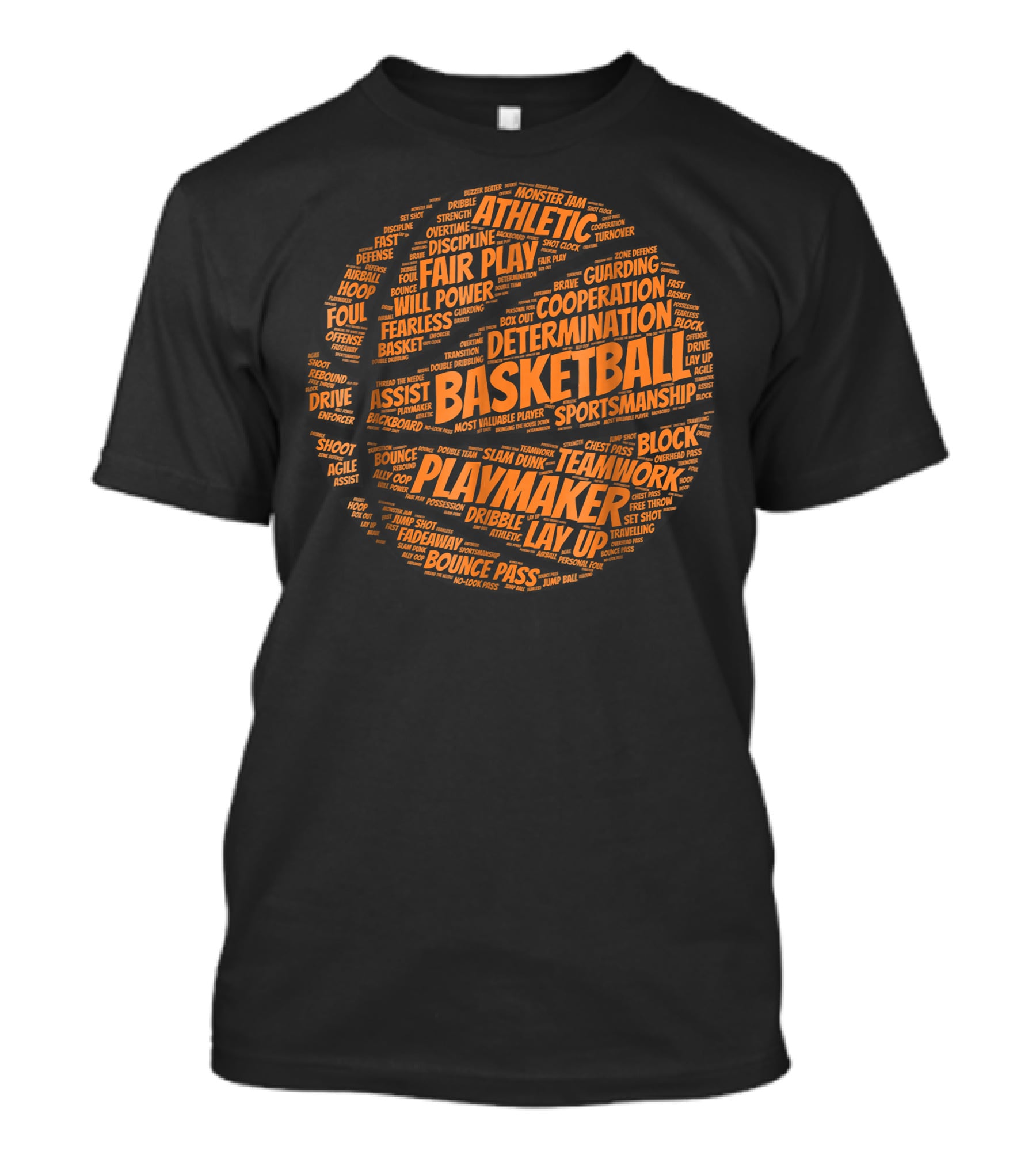 Basketball Athletic Determination Playmaker Dynamic Sportsmanship T-Shirt