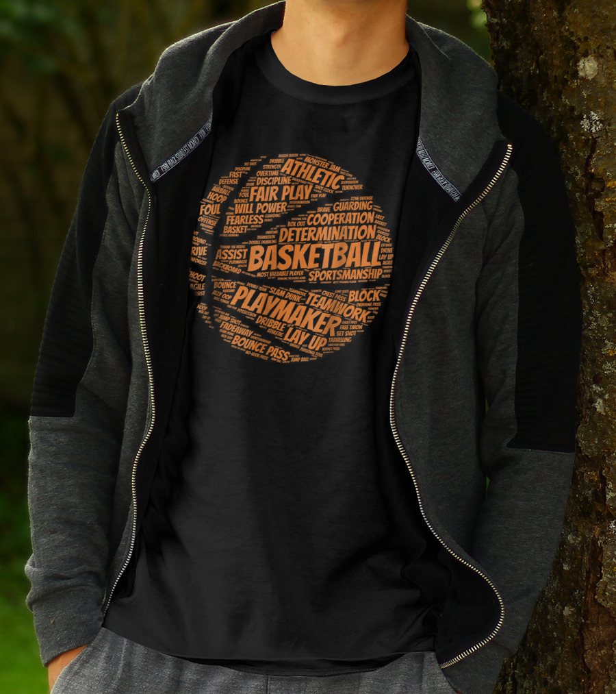 Basketball Athletic Determination Playmaker Dynamic Sportsmanship T-Shirt