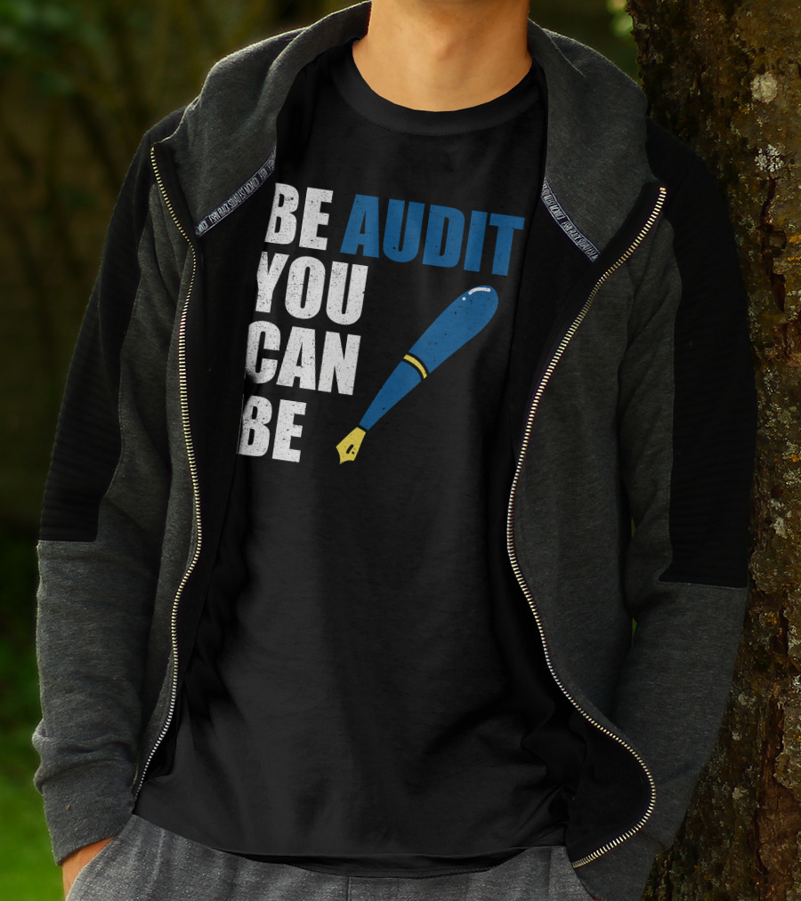 Be Audit You Can Be Funny Accountant Humor Baseball Bat T-Shirt