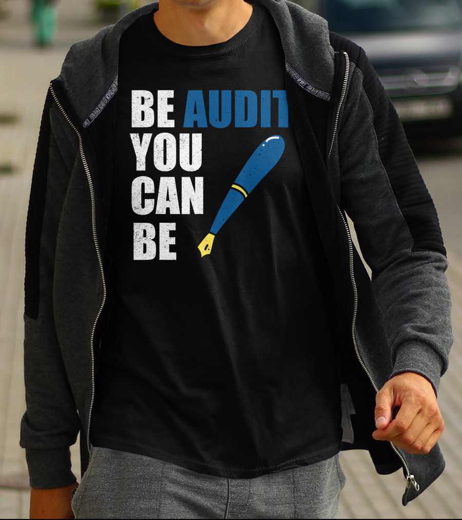 Be Audit You Can Be Funny Accountant Humor Baseball Bat T-Shirt