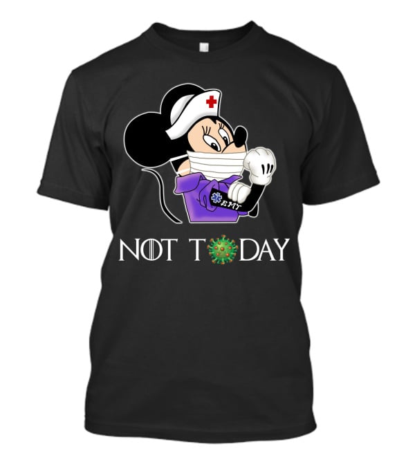 EMT Emergency Medical Technician Cartoon Not Today Virus T-Shirt