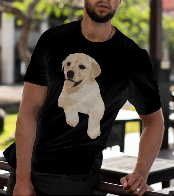 Happy Labrador Retriever Puppy In Playful Pose T-Shirt