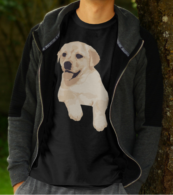 Happy Labrador Retriever Puppy In Playful Pose T-Shirt