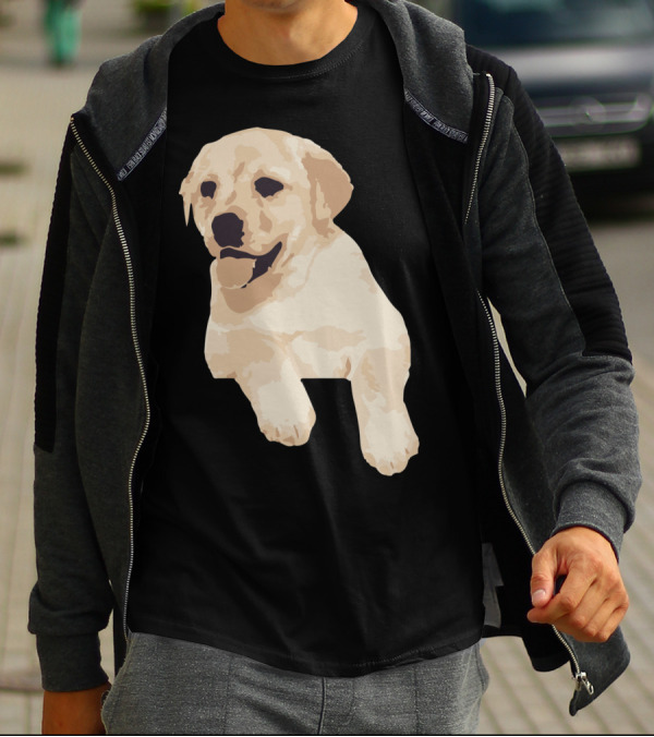 Happy Labrador Retriever Puppy In Playful Pose T-Shirt