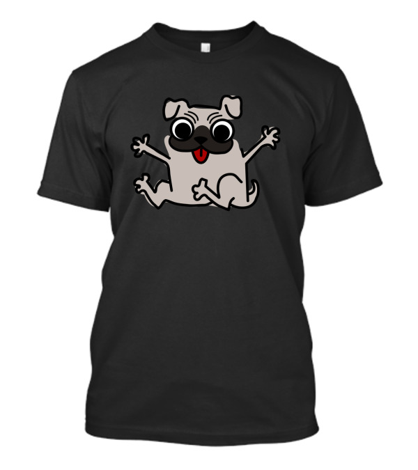 Pug With Outstretched Arms Animated Dog Ideas T-Shirt