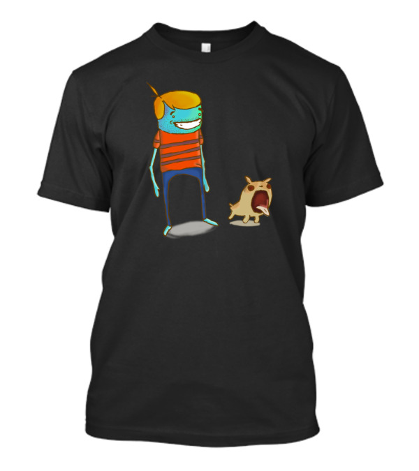 Boy And His Dog Adventure - Cartoon Character With Animated Pup T-Shirt