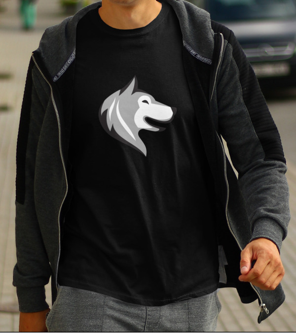 Husky Dog Head T-Shirt