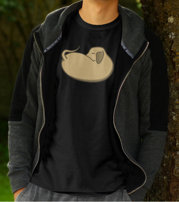 Adorable Sleepy Bean Dog Cozy Nap T-Shirt