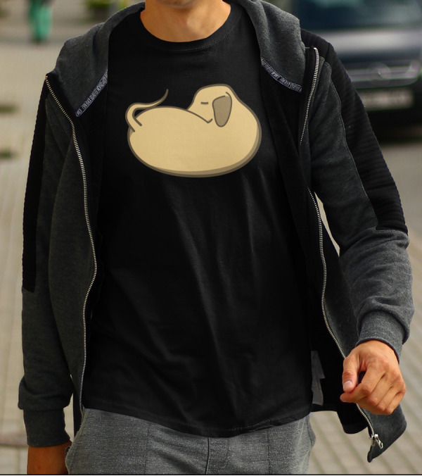 Adorable Sleepy Bean Dog Cozy Nap T-Shirt