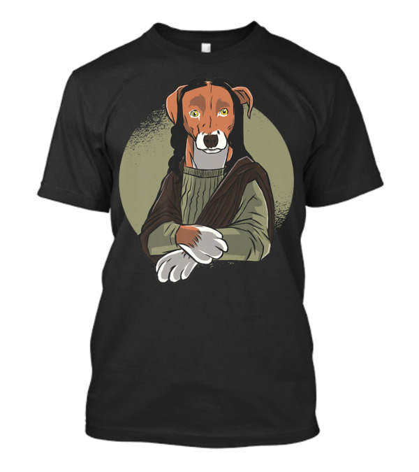 Mona Lisa Doggo Lisa Funny Dog Art For Dog Lovers And Owners T-Shirt