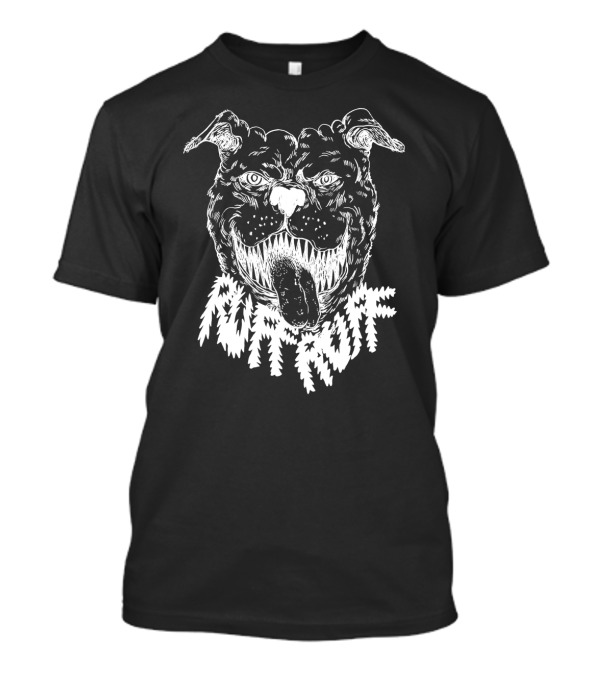 Ruff Ruff Fierce Dog Illustration With Aggressive Expression T-Shirt