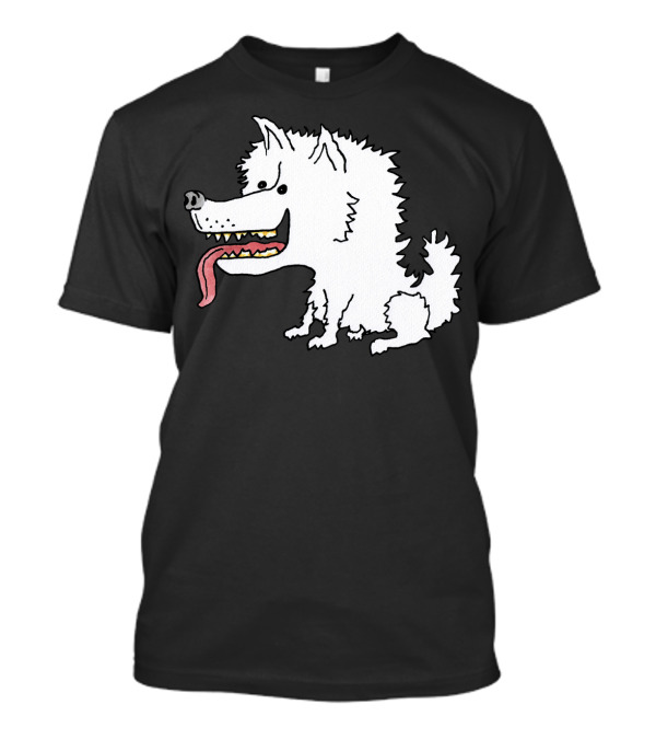 Playful Silly Samoyed Cartoon With Wagging Tongue T-Shirt