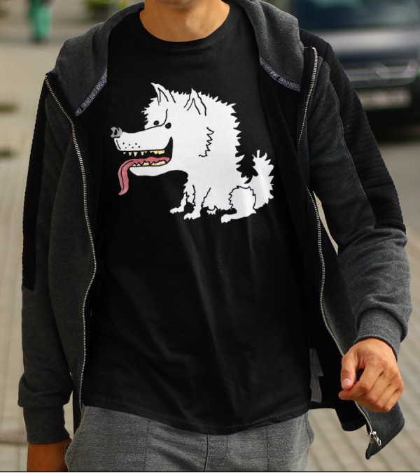 Playful Silly Samoyed Cartoon With Wagging Tongue T-Shirt