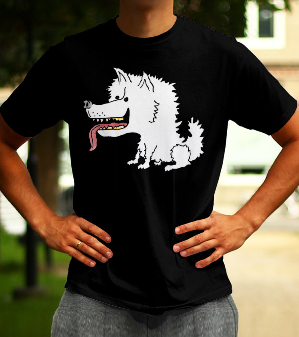 Playful Silly Samoyed Cartoon With Wagging Tongue T-Shirt