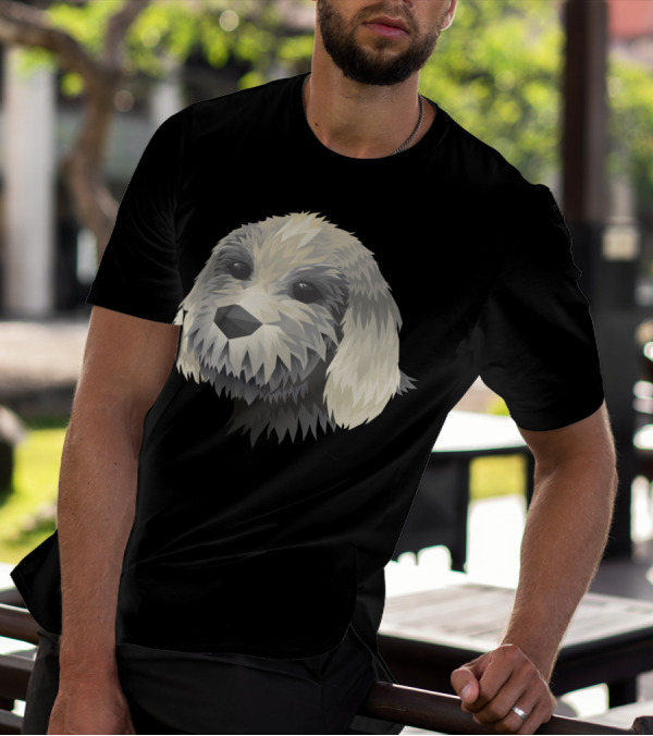 Puppy Mosaic Geometric Canine T-Shirt