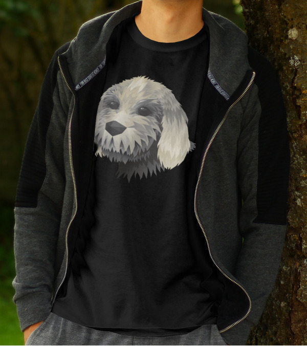Puppy Mosaic Geometric Canine T-Shirt
