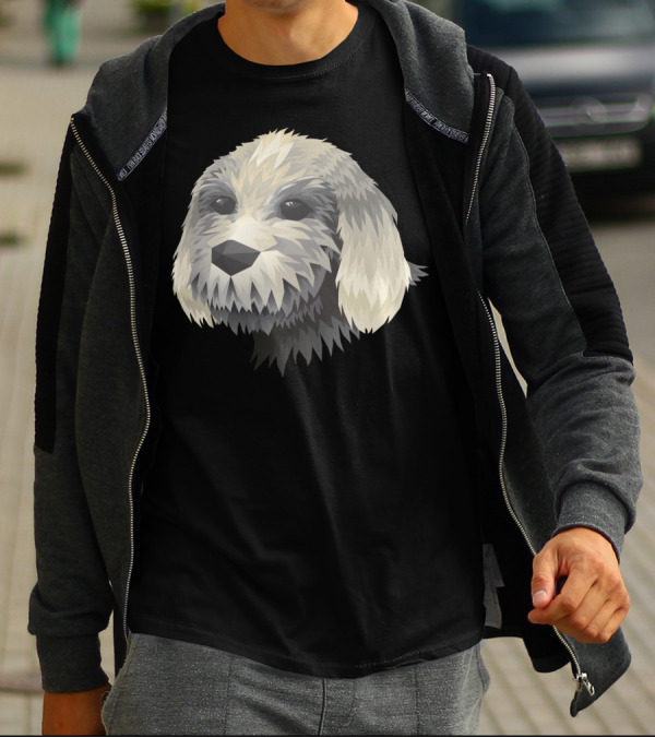 Puppy Mosaic Geometric Canine T-Shirt