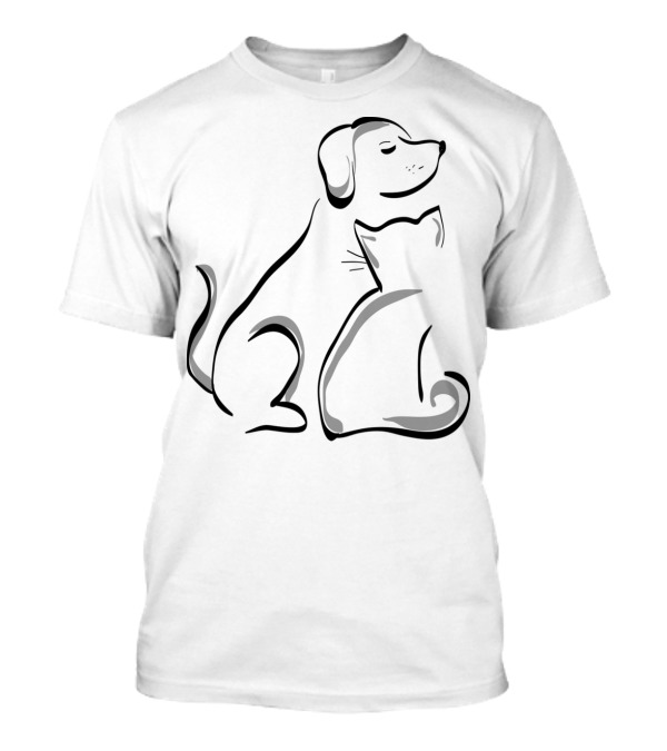 Love Without Borders Dog And Cat Harmony T-Shirt