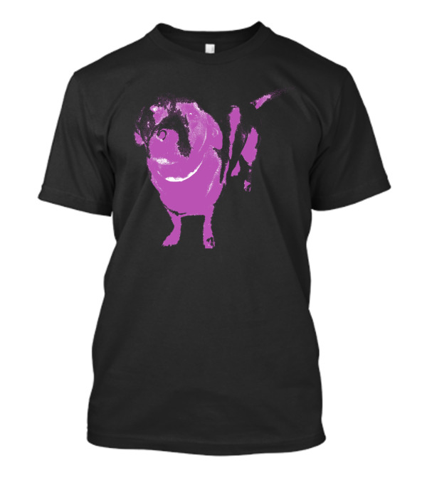 Belly Standing Magenta Bulldog T-Shirt