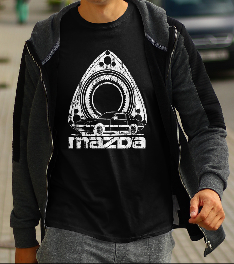 Mazda Distressed RX Rotary Engine Classic Car T-Shirt