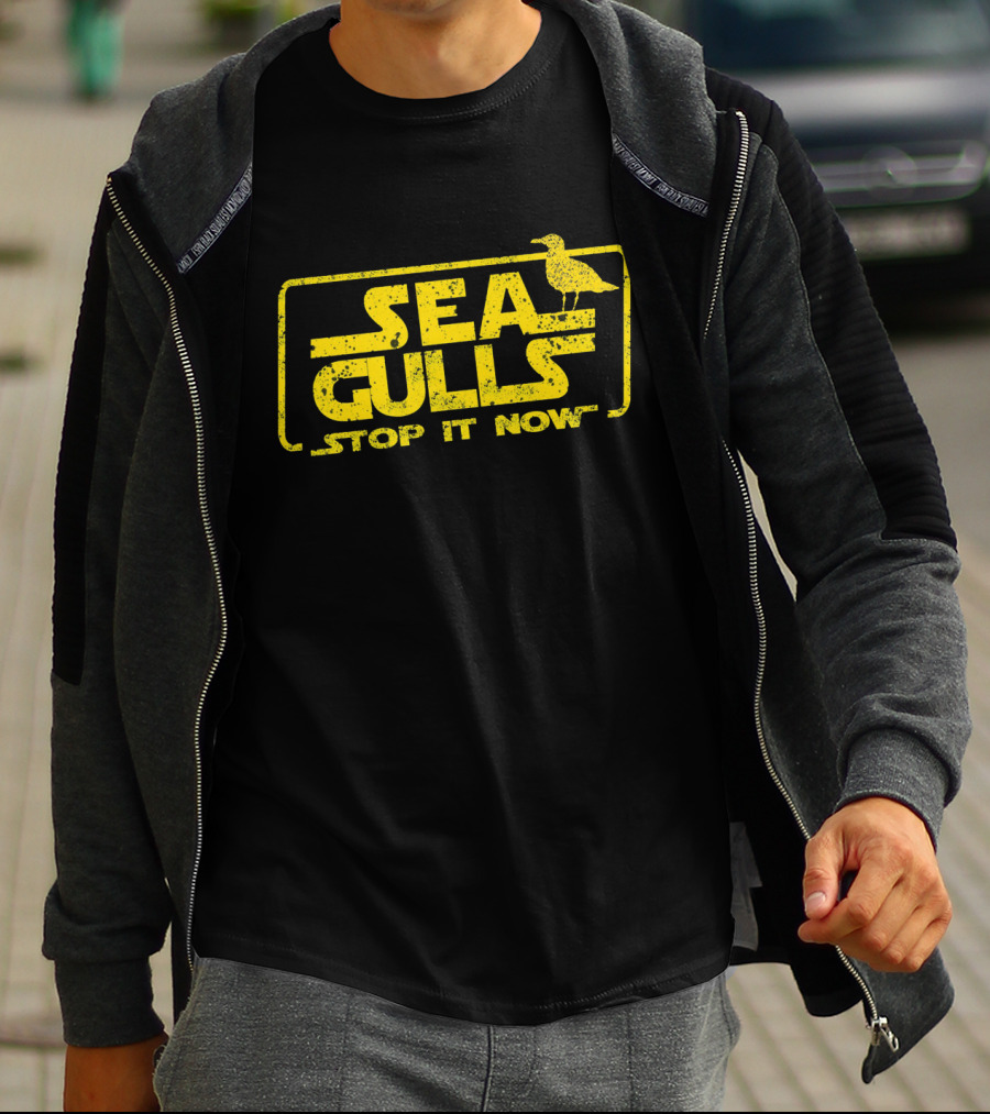 Sea Gulls Stop It Now T-Shirt