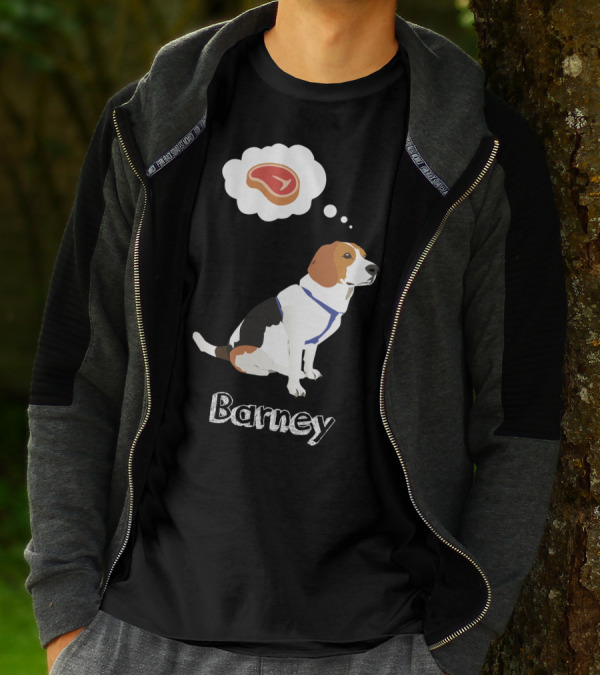 Barney The Beagle With Steak Dream T-Shirt