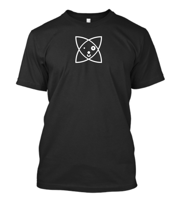 White B Dog Symbol Minimalist T-Shirt