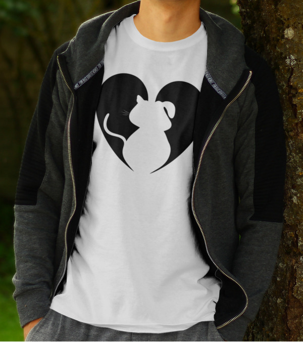 Heart-Shaped Dog And Cat Duo For Pet Lovers T-Shirt