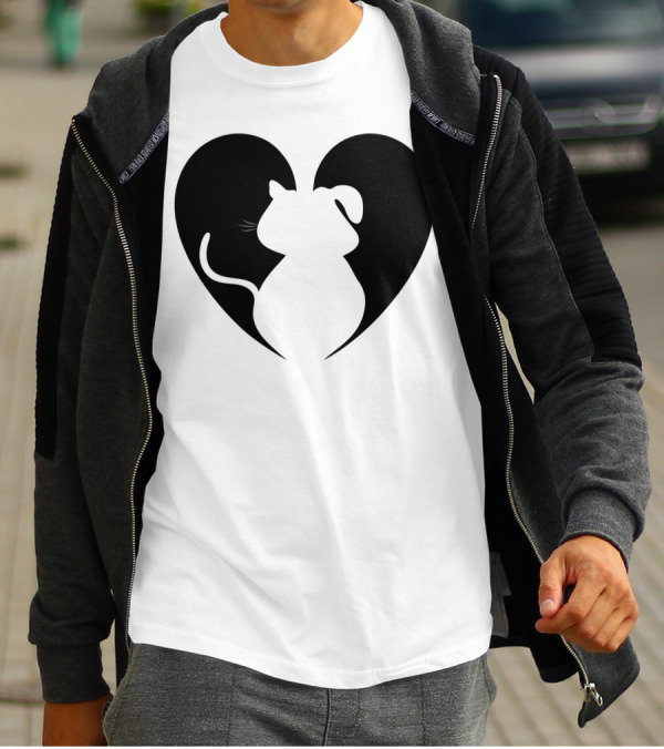 Heart-Shaped Dog And Cat Duo For Pet Lovers T-Shirt