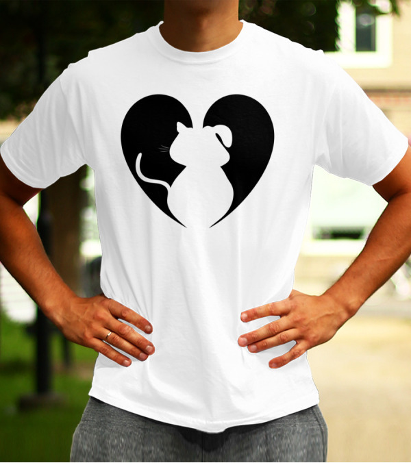 Heart-Shaped Dog And Cat Duo For Pet Lovers T-Shirt