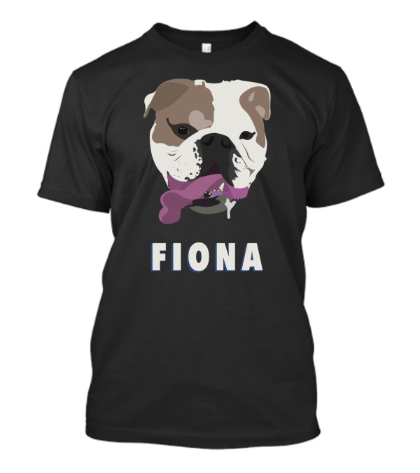 Fiona Funny Bulldog Illustration With Tongue Out T-Shirt