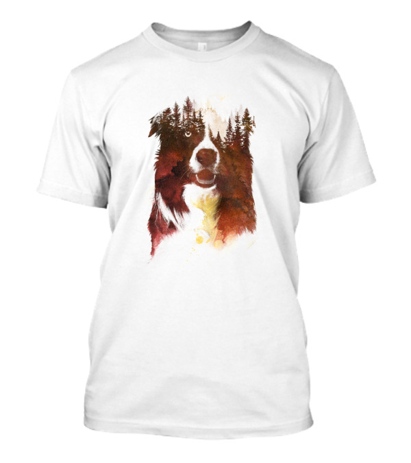 One Night In The Forest With Bear Silhouette And Woodland Reflections T-Shirt