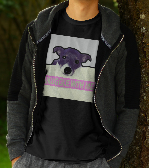 Charlie Snuggle With Me Dog Image T-Shirt