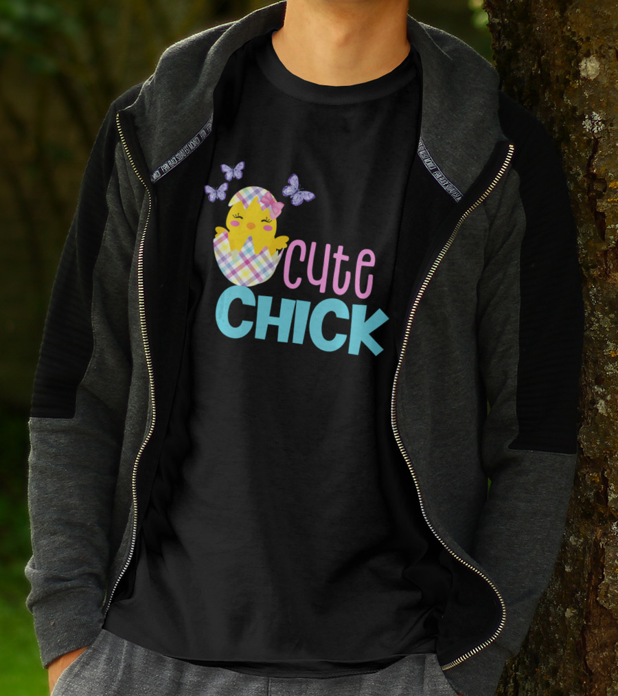 Cute Chick Easter Spring Chickadee Egg Girls T-Shirt
