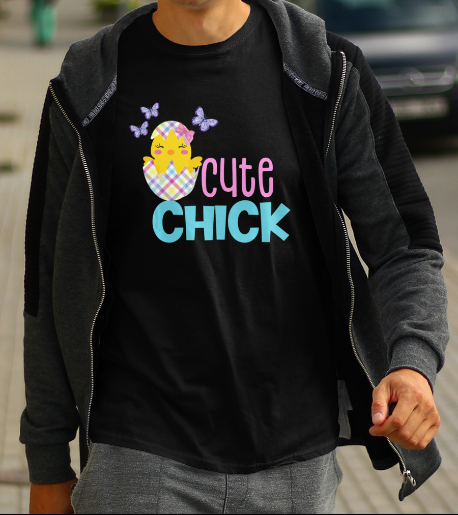 Cute Chick Easter Spring Chickadee Egg Girls T-Shirt
