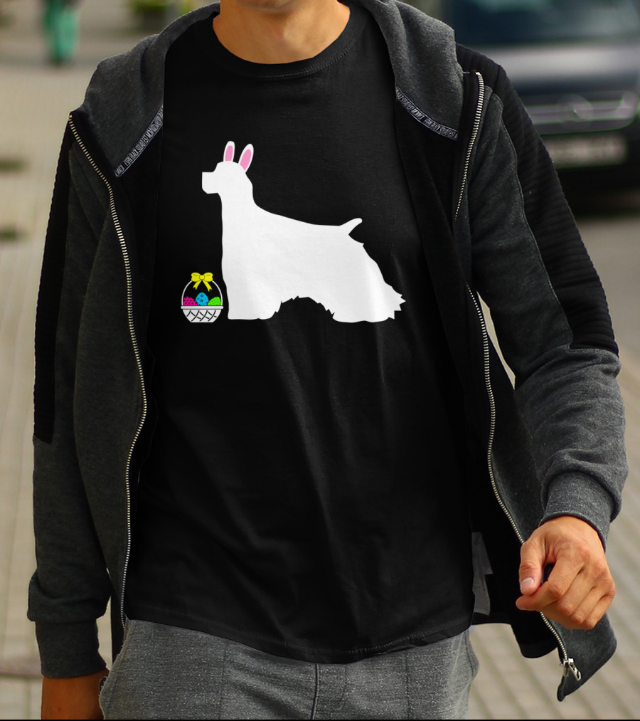 Cocker Spaniel Easter Bunny Dog Basket Eggs T-Shirt
