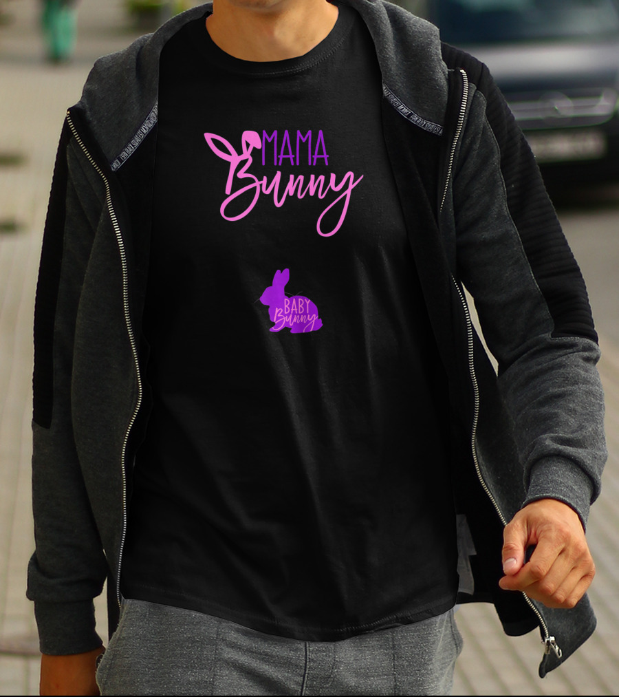 MAMA BUNNY Baby Bunny Pregnant Lady Easter Pregnancy Mama T-Shirt