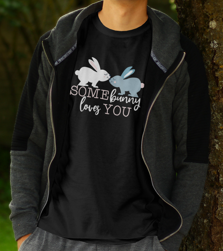 Some Bunny Loves You Rabbit Couple Easter T-Shirt