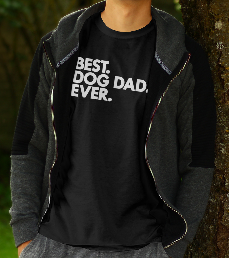 Best Dog Dad Ever Proud Puppy Papa T-Shirt