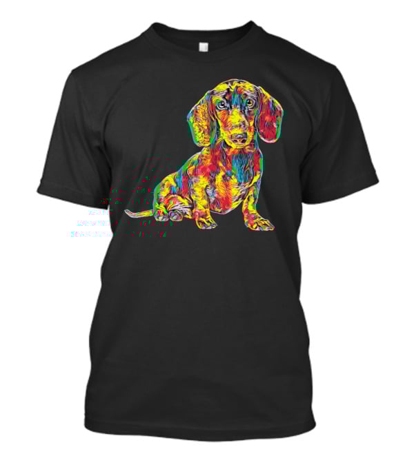 Cool Colorful Dachshund Breed Dog T-Shirt